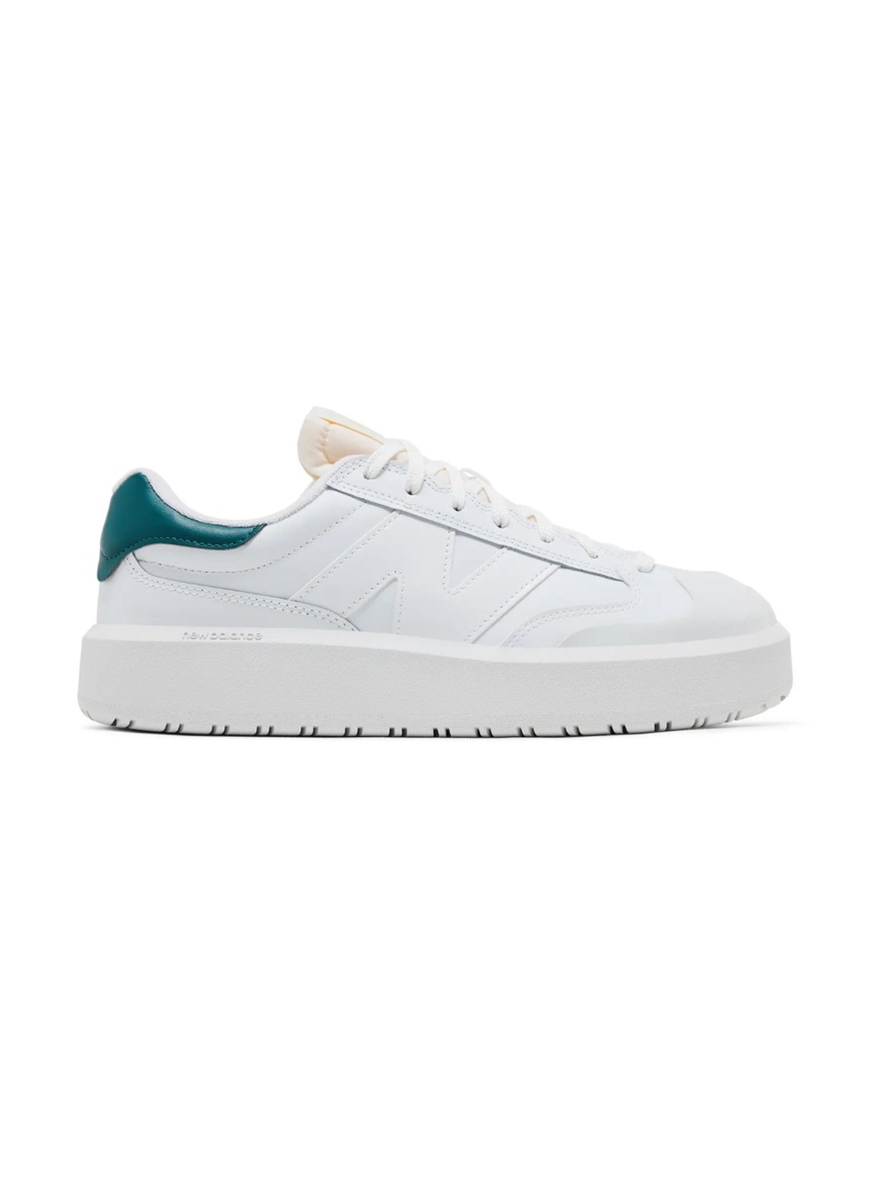 New Balance CT302 White Vintage with Green Maize